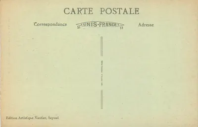 Vale do Fier — Sob o Grande Túnel — Edição Artística Vautier, Seyssel — Verso