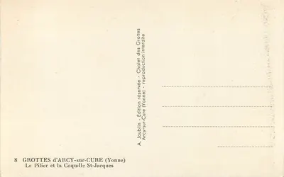 Grutas de Arcy-sur-Cure (Yonne) — O Pilão e a Concha — Edição Joublin — Verso