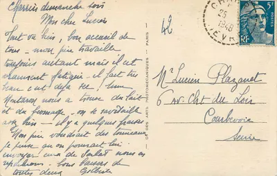 Nevers — Widok przez sosny — LL.65 — Wydawca: Cie des Arts Photomécaniques — Rewers