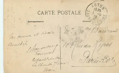 Autun — Wieża Clugny zwana Wieżą zegarową — Fot. J. Conneugnot, n°138 — Rewers
