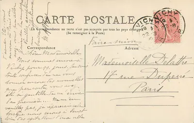 Vichy — Torre da Relógio — Allier — 22 — Editor desconhecido — Verso