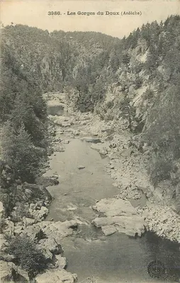 As Gorges do Doux (Ardèche) — vista panorâmica — editor Lepus, n° 3986