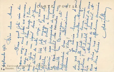 Desfiladeiro de Rouoms — Entorno de Aubenas — Editor: Les Cartes Postales Pobes — Verso