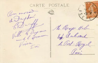 Peregrinação de N.-D. de La Salette - Da Bonne-Mère - Entraigues. Le Villard. Gragnolet — cliché Faure — Verso
