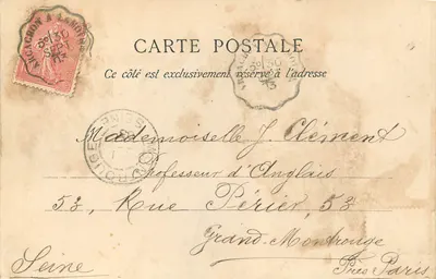 Zamek Deganne widziany z basenu — Arcachon — M. D. Edit. — Rewers