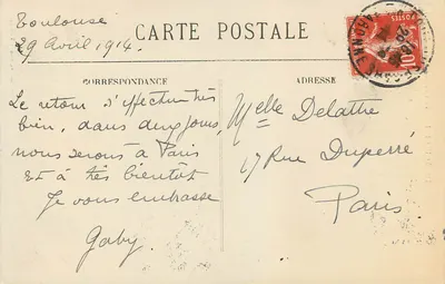 Toulouse — La Corte dell'Hotel d'Assézat — L. Luigi-Béchei, edit. Toulouse — Verso