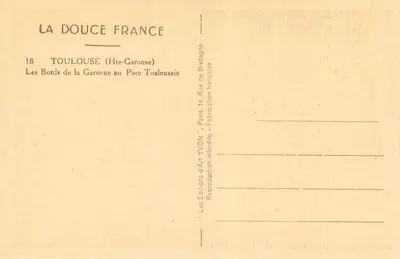 De oevers van de Garonne in het Toulousaine Park — Toulouse (Hte-Garonne) — Edities van Kunst YVON — Achterkant