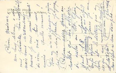 Les Bruyères — Choise à Monsieur — ST-SAULGE (Nièvre) — Photo Cim — Verso
