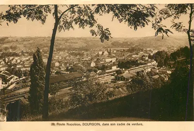 Rodovia Napoléon. BOURGOIN, em seu cenário verde — A. Mollaret, Grenoble, n°29