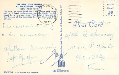 Hotel Hilton New York — Rockefeller Center — editore Dexter Press, n° DT-75791-B — Verso