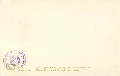 Détail de L'Ultima Cena — Leonardo da Vinci — Milano, Refettorio di S. Maria delle Grazie — Verso