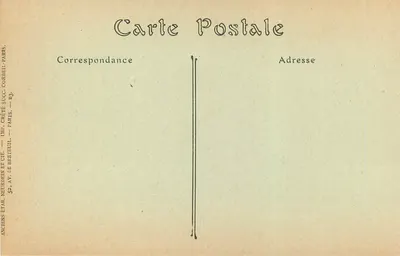 Pierrefonds — Rue Notre-Dame et le Château — Imprimerie Crété et Cie — Verso