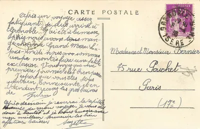 Arredores de GRENOBLE — A Isère na Ilha de Amor — Editor Cl. A. V., n° 0156 — Verso