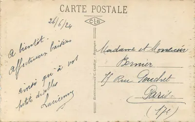 Saint-Dié (Vosges) — Massif de Saint-Martin, Roche de la Pierre Percée — C.L.B. — Verso