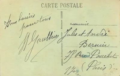 Saint-Dié (Vosges) — Klasztor i wieże katedry — Wydawca R. Fuguiol, n° 7658 — Rewers