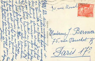 Grenoble — L'Isère i Moucheotte — Wydawca Oddoux — Rewers