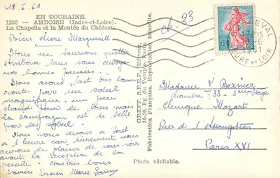 Amboise — Katedra i schody zamku — Greff — Rewers