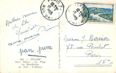 Fécamp — widok panoramiczny — Cie des Arts Photomécaniques, 209 Place Thiers — Rewers