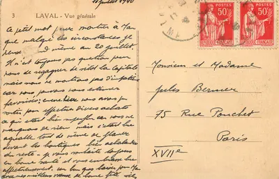 Laval — Widok ogólny — wydawca nieznany, nr serii 3 — Rewers