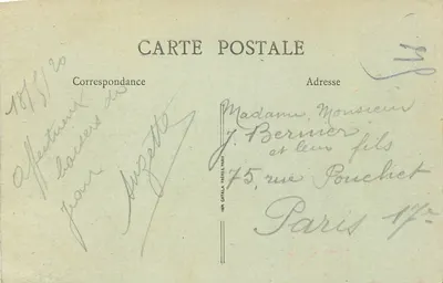 Grenoble - Rzeka Isère i łańcuch Alp — B.F., PARIS — Rewers
