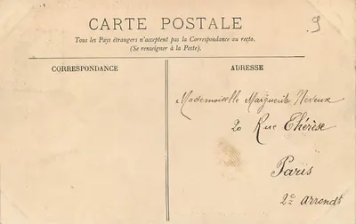 Le Haras du Pin — O Castelo — E. Roussel, edição Argentan — Verso