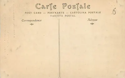 Carrouges — Pavilhão de Entrada do Castelo (século XV) — E. Roussel, edição Argentan — Verso