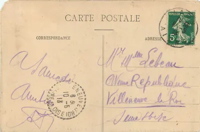 Laon — Drzwi Ardona — E. Chollet, Laon, nr 5 — Rewers