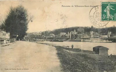Panorama de Villeneuve-Saint-Georges — Bazar do Centro, Rua e Hubert — editor não identificado