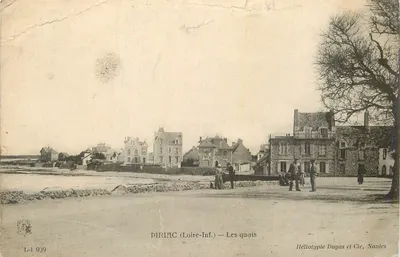 Bilhete postal antigo Piriac (Loire Inf) Les Quais