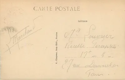 Piriac-sur-Mer (Loire-Inf.) — Oreillers à Madame pris de la Côte — F. Chapeau, wydawca, Nantes — Rewers