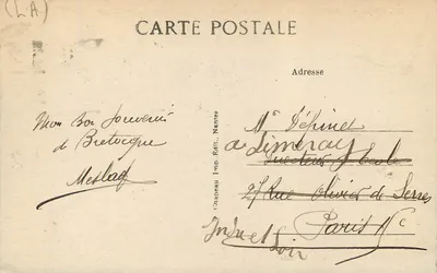 Piriac-sur-Mer (Loire-Inf.) — Rochas perto da Crotte à Madame - Le Grincard — Pasteur — Verso