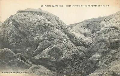 Rochos da Costa na Ponta do Castelli — Piriac (Loire-Inf.) — Coleção F. Chapeau, Nantes, n° 51
