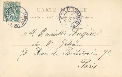 Clisson — Studium ruin zamku (XIII wiek) — A. Thurret, wyd., Nantes — Rewers
