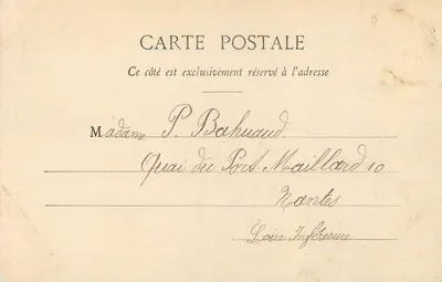 Nantes — La metà del Portico della Cattedrale con le scale a spirale che conducono agli organi — G. I. D. de Nantes, N° 88 — Verso