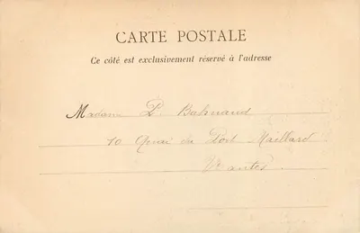 NANTES — Basílica de São Donatien — Heliotipia Dugas, Nantes — Verso