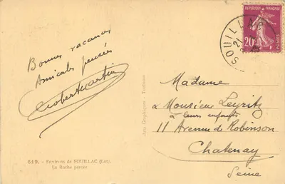 A Rocha Perforada — Arredores de Souillac (Lot) — Arts Graphiques - Toulouse, n°619 — Verso