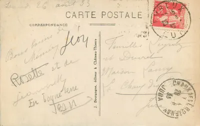 Evreux (Eure) — Plac Hôtel-de-Ville — Wieża zegarowa i monumentalna fontanna — Edit J.B. — Rewers