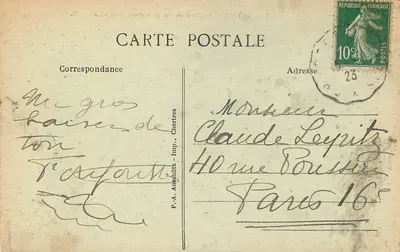 Chartres — Katedra widziana z Porty Guillaume — P. H. — Rewers