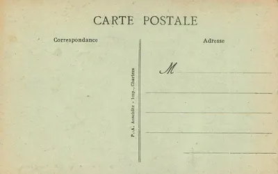 Chartres - Kathedraal - Koninklijk Portaal — uitgever P.A. Anschütz, n°70 — Achterkant