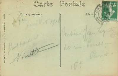 Katedra w Chartres — Fragment Trasy Chorągiewnej (XVI wiek) — ND. Phot. — Rewers