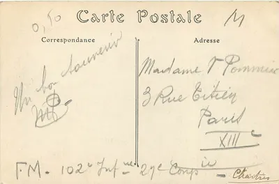 Chartres — Katedra — ND. Fot. 1 bis — Rewers