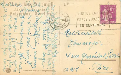 Anêmonas e montanha nevada — Dorendorfer Rom — No 224 — Verso