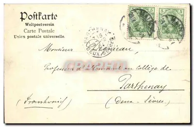 Mainz am Rhein — vista geral do Stephanshurm — Ludwig Feist, n° 2833 — Verso