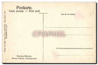 Schloss Heidelberg — Ansicht des Gartens — Verlag von Edm. von König, Baden-Baden — Rückseite