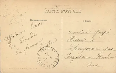 Lourdes — La Basilique — Edit. Lussagno, rue Bon-Marché — Verso