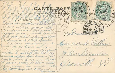 Lourdes — Benedyktyna po procesji — Wydawca nieznany, nr serii 1249 — Rewers