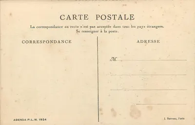 Tunisja — Korbous. Stare bane romaskie — Cl. Chercuitte, Agenda P.L.M. 1924 — Rewers