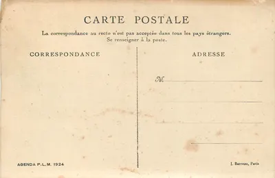 Avignon — Pałac Papieski — Agenda P.L.M. 1924, Cl. Meurisse — Rewers