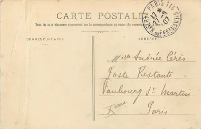 Houdan — Dom z XVI wieku — Ch. Fonceault, wyd., Dreux, nr 6 — Rewers