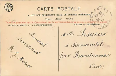 Dinard. Ponta da Malouine — E. Leschieux — editor L&N — Verso